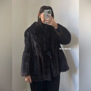 ISO Vintage Elegant Brown Mink Fur Coat